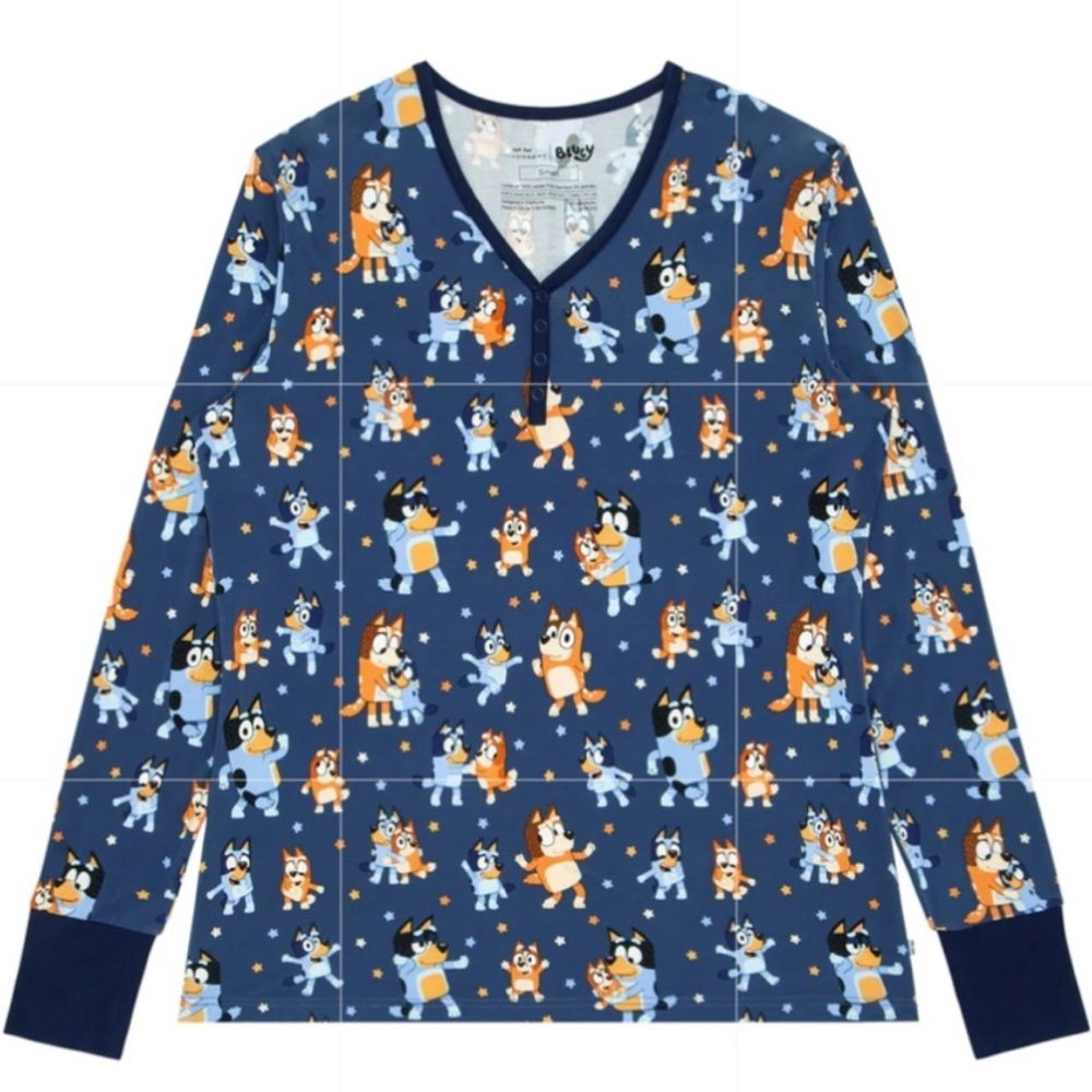 NEW Little Sleepies Bluey Dance Mode‎ Women’s PJ Top L